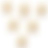 Lot 6 boutons acryliques : coccinelle beige 13mm
