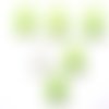 Lot 6 boutons bois : voilier vert 30*25mm