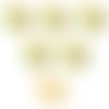 Lot 6 boutons bois : coeur motif papillon 17mm (01)