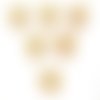 Lot 6 boutons bois : coeur 12*11mm