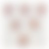 Lot 6 boutons bois : fleur motif fleur 17mm (10)