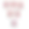 Lot 6 boutons bois : etoile motif fleur 17mm (10)