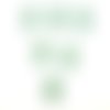 Lot 6 boutons bois : etoile vert 15mm