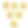 Lot 6 boutons acryliques : coccinelle jaune 16*15mm