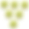 Lot 6 boutons acryliques : coccinelle vert 13*12mm