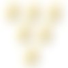 Lot 6 boutons acryliques : cygne ecru 16*15mm