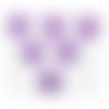 Lot 6 boutons acryliques : noeud papillon mauve 2 tons 13*11mm