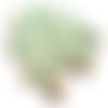 Perles acryliques : 40 coquillages vert 8mm