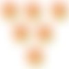 Lot 6 boutons bois : fleur motif cercles 17mm (01)