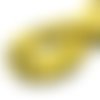 Perles verres : 25 rondes jaune/noire 6mm (19)