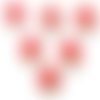 Lot 6 boutons bois : champignon 23*22mm (15)