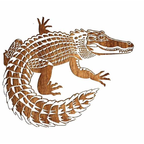 Pochoir 30 x 28 cm en plastique mylar crocodile