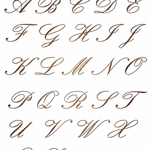 Pochoir lettre a4 en plastique mylar alphabet lettres script capitales 25 mm