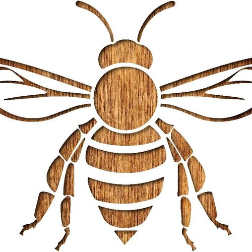Pochoir  plastique mylar 21 * 21 cm abeille