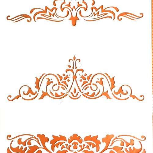 Pochoir plastique 30*21cm : motif antique (58)