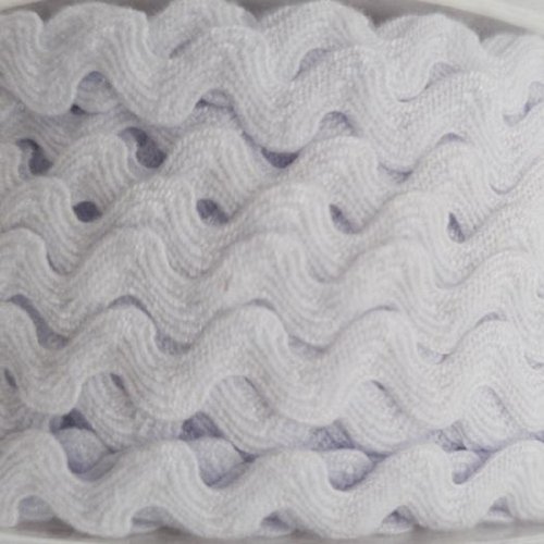 Ruban croquet polyester : blanc largeur 10mm longueur 2m