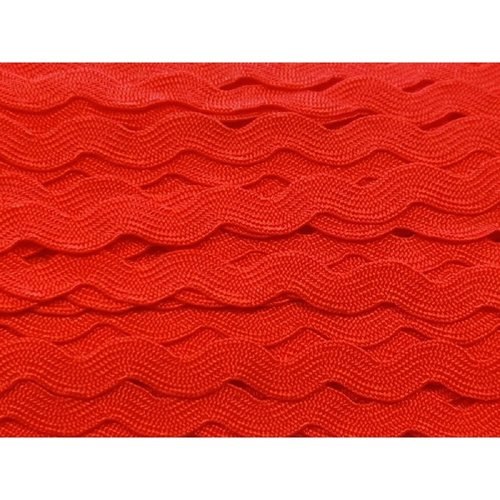 Ruban croquet polyester : rouge largeur 10mm longueur 2m