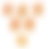 Lot 6 boutons acryliques  : abeille marron 18*15mm