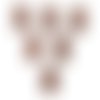 Lot 6 boutons acryliques : bonhomme pain épice marron 17*15mm