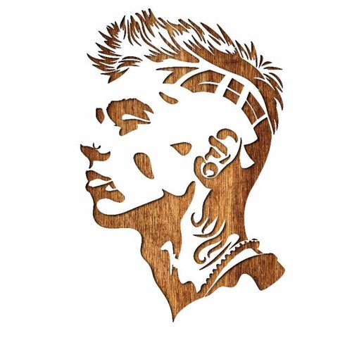 Pochoir plastique mylar   punk tatoue 28 x 28 cm