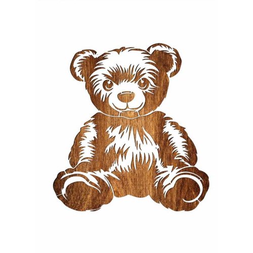 Pochoir plastique mylar ours en peluche 25*25 cm