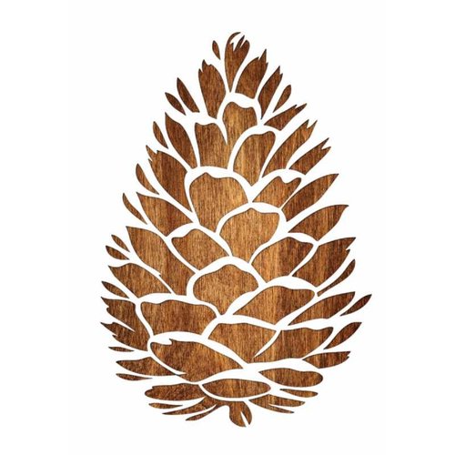 Pochoir plastique mylar pomme de pin 21*15cm