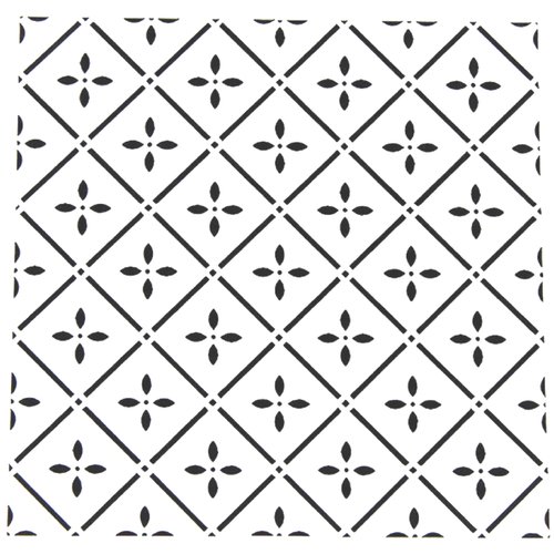 Pochoir plastique 13*13cm : motif fantaisie (190)