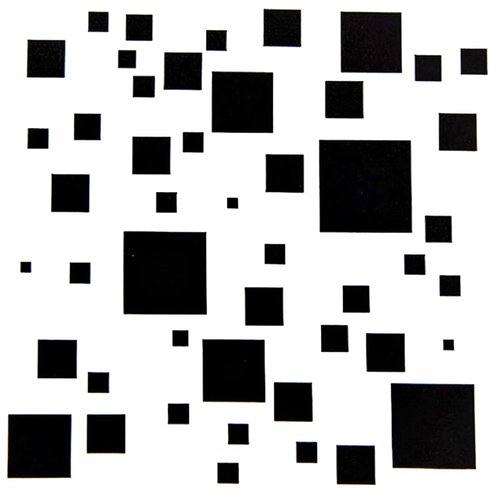 Pochoir plastique 13*13cm : motif géométrie (27)