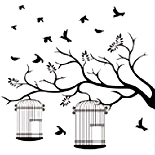 Pochoir plastique 23*23cm :oiseaux (13)