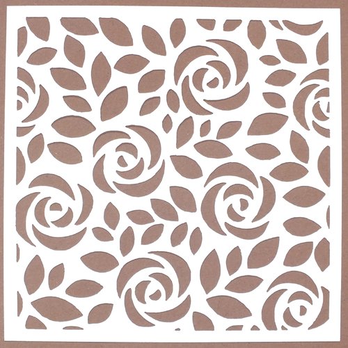 Pochoir plastique 15*15cm : motif fleur (39)