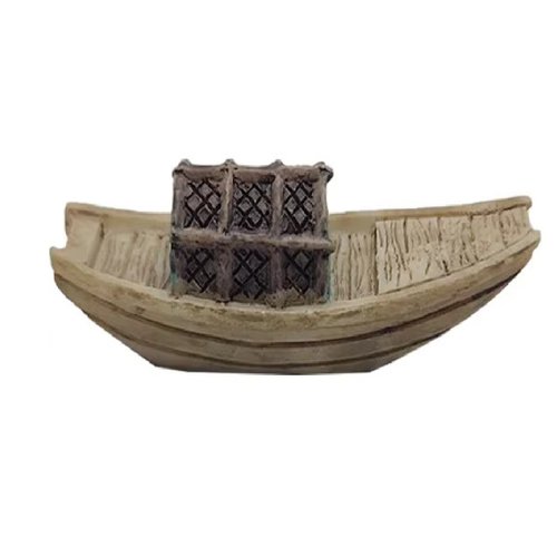 Miniature resine : barque marron 51*17mm (03)