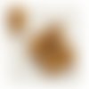 Perles acryliques : 50 ovales marrons noires 13*7mm (01)