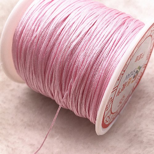 Cordon nylon : rose longueur 10m diametre 0.5mm