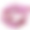 Perles verres : 30 rondes à facettes mauve/marron/blanc 8*6mm (26)