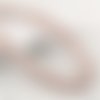 Perles bois : 50 rondes marbrées blanc/rouges 6mm (13)