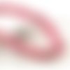 Perles bois : 70 rondes rose/crème 8mm (21)