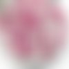 Perles acryliques : 25 rondes imitation perle rose/blanc 12mm