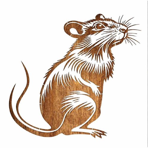Pochoir plastique mylar rat  21*21cm