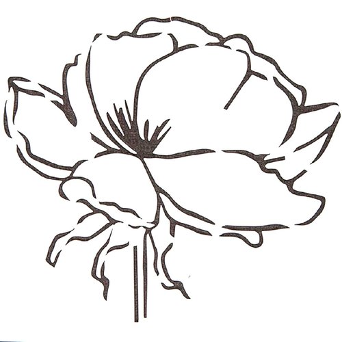 Pochoir plastique 13*13cm : fleur (127)
