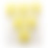Lot 6 boutons : coeur jaune 13*12mm (02)