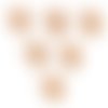 Lot 6 boutons bois : arrosoir 25*21mm