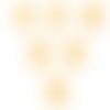 Lot 6 boutons bois : rond motif bobine 20mm (01)