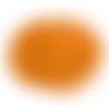 Perles acryliques : 100 coeurs oranges avec lettre noire 7*7mm