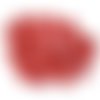 Perles acryliques : 100 rondes rouges avec lettres noires 9mm