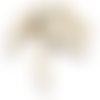 Lot 5 appliques bois  : plume 12*3cm