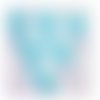 Lot 6 boutons acryliques : coccinelle bleu ciel 14*13mm