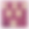 Lot 6 boutons acryliques : fleur blanche fantaisie 13mm
