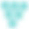 Lot 6 boutons acryliques : fleur bleu clair 14mm (03)