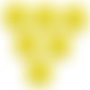 Lot 6 boutons acryliques : fleur jaune clair 14mm (03)