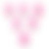 Lot 6 boutons acryliques : fleur rose clair 14mm (03)